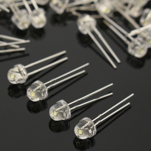 100pcs F5 5mm White Bright Diode