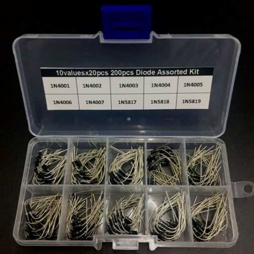 200pcs 10 Values 12V Diode Assorted Kit