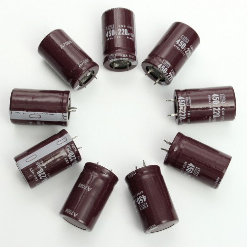 10pcs Electrolytic Capacitor 450V 220UF 25*40mm Aluminum Electrolytic Capacitors