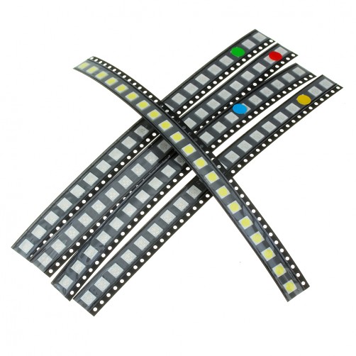 100Pcs 5 Colors 20 Each 5050 LED Diode Assortment SMD LED Diode Kit Green/RED/White/Blue/Yellow