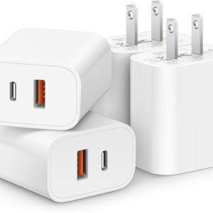 [4 Pack] 20W USB C Charger Block Fast Charging Multiport Adapter